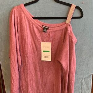Love By Design NWT Soft Rose‎ Pick Sweater; cold shoulder Size Large